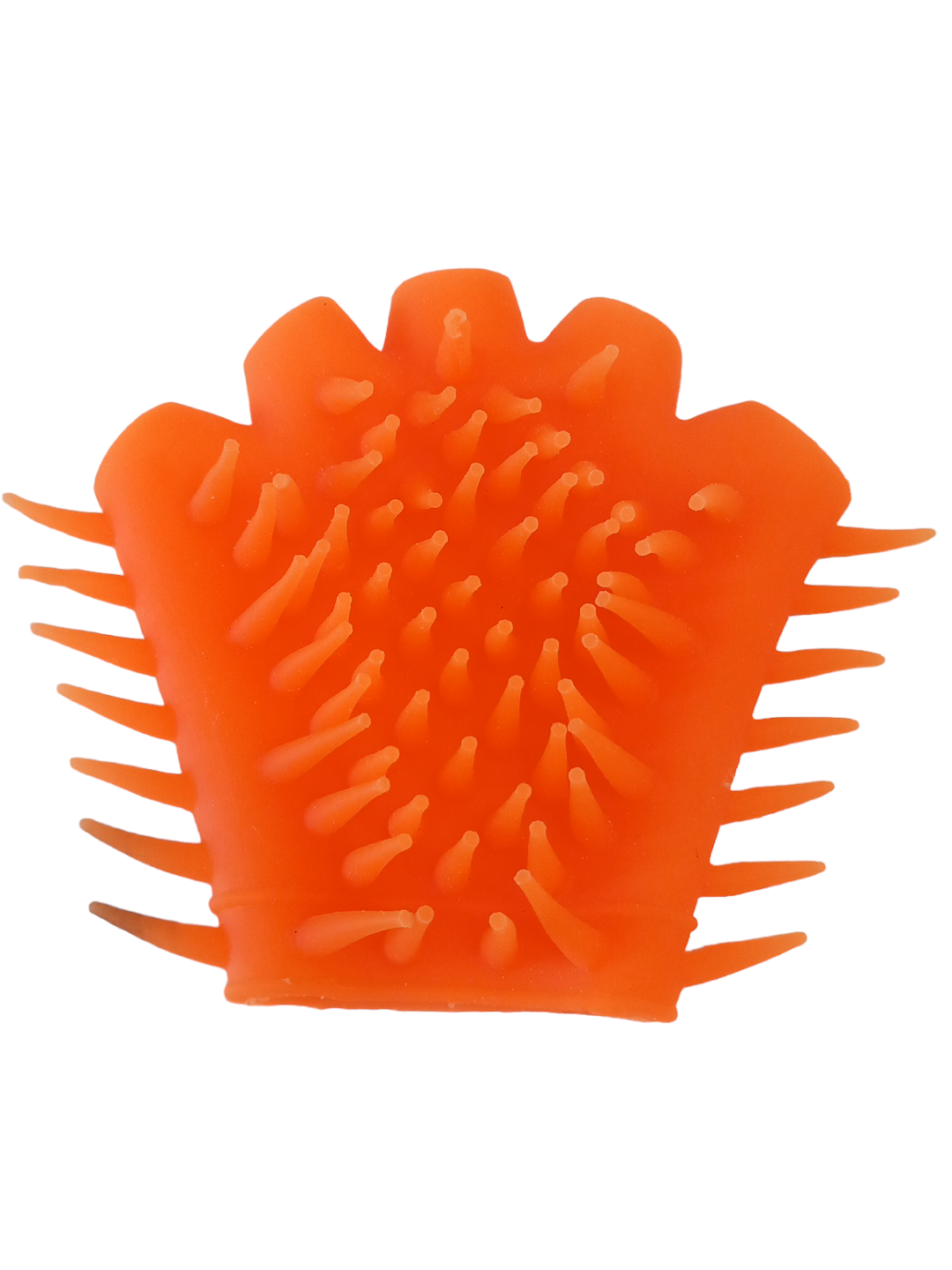 Gant de massage en silicone orange