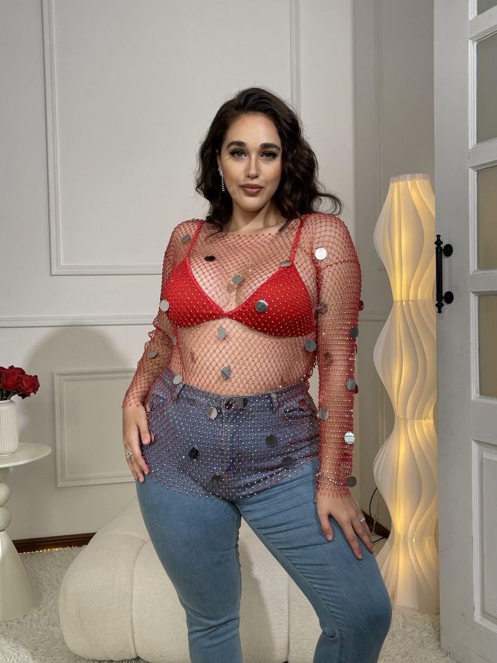 Body perlé rouge